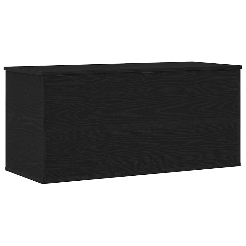 Opslagdoos met opslag Zwart eiken 100 x 42 x 46 cm Bewerkt hout is nu te koop bij PeponiXL, paradijselijk wonen!