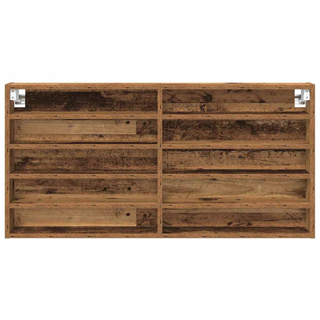 Vitrinekast met plank Oud Hout 100 x 8,5 x 50 cm Bewerkt hout is nu te koop bij PeponiXL, paradijselijk wonen!