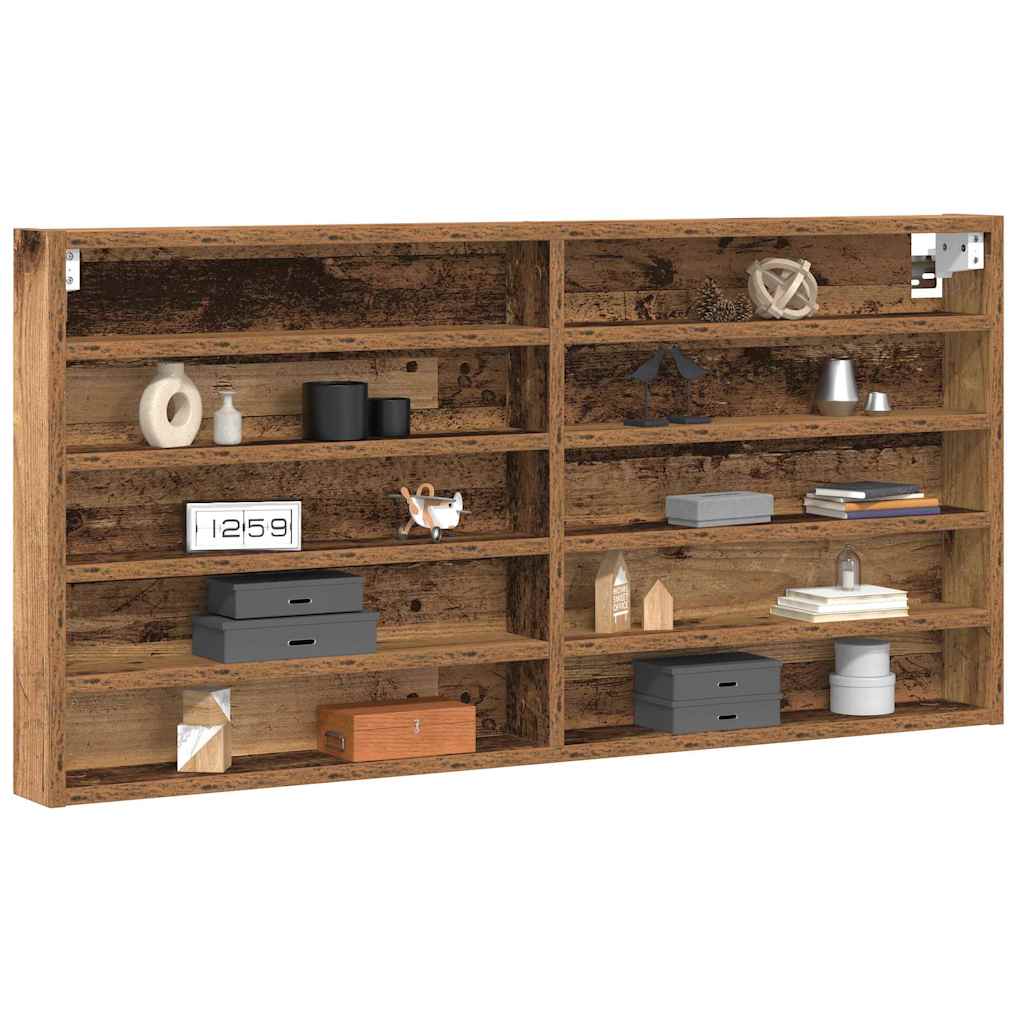 Vitrinekast met plank Oud Hout 100 x 8,5 x 50 cm Bewerkt hout is nu te koop bij PeponiXL, paradijselijk wonen!