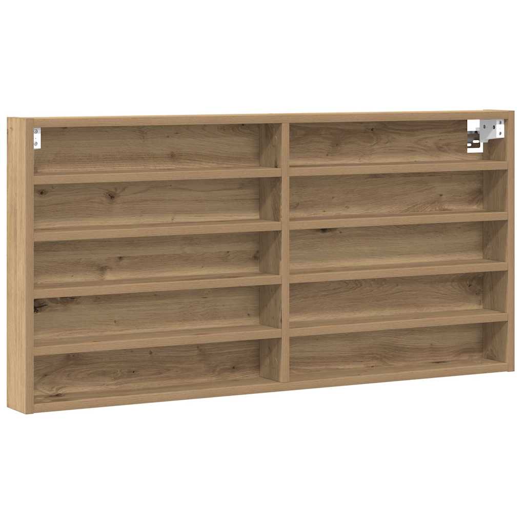 Vitrinekast Artisan Eiken 100 x 8,5 x 50 cm Bewerkt hout is nu te koop bij PeponiXL, paradijselijk wonen!