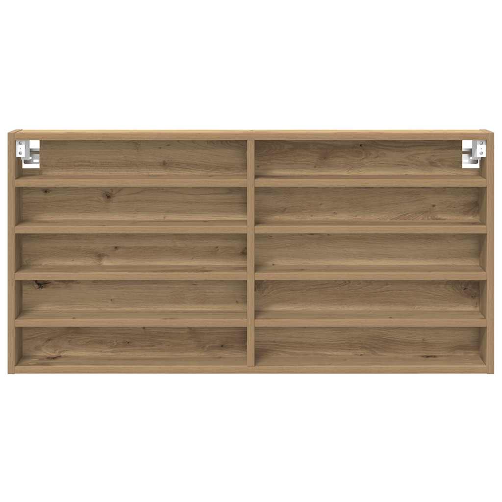 Vitrinekast Artisan Eiken 100 x 8,5 x 50 cm Bewerkt hout is nu te koop bij PeponiXL, paradijselijk wonen!