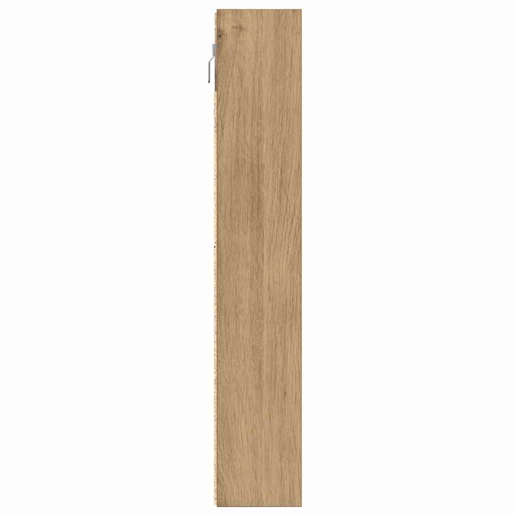 Vitrinekast Artisan Eiken 100 x 8,5 x 50 cm Bewerkt hout is nu te koop bij PeponiXL, paradijselijk wonen!