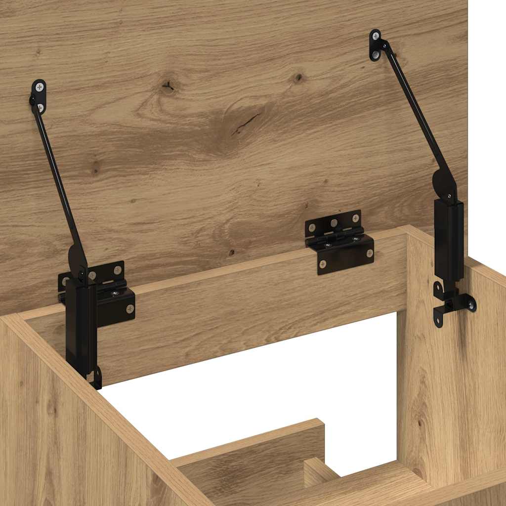 Podium met lade Artisan Eiken 55 x 55 x 107 cm Bewerkt hout is nu te koop bij PeponiXL, paradijselijk wonen!