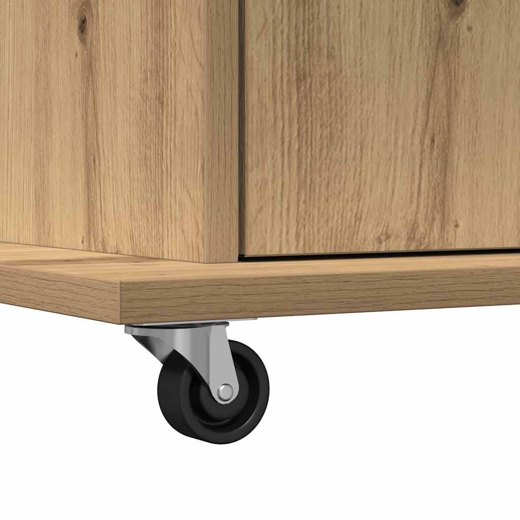 Podium met lade Artisan Eiken 55 x 55 x 107 cm Bewerkt hout is nu te koop bij PeponiXL, paradijselijk wonen!