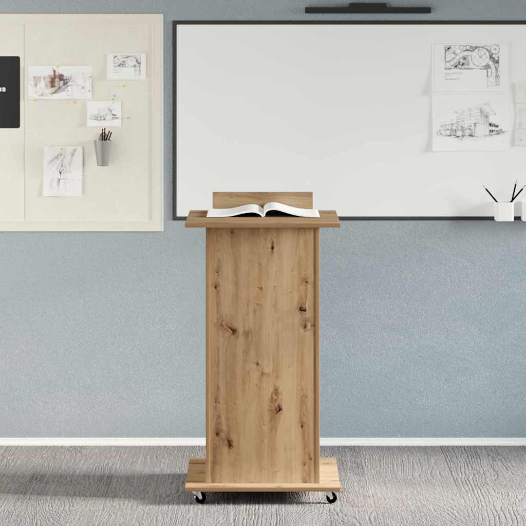 Podium met lade Artisan Eiken 55 x 55 x 107 cm Bewerkt hout is nu te koop bij PeponiXL, paradijselijk wonen!