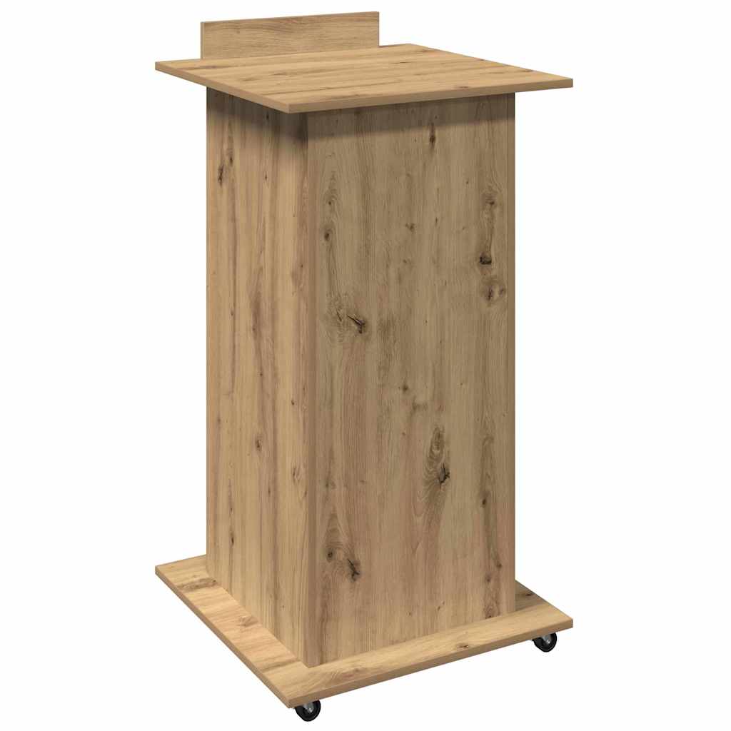 Podium met lade Artisan Eiken 55 x 55 x 107 cm Bewerkt hout is nu te koop bij PeponiXL, paradijselijk wonen!
