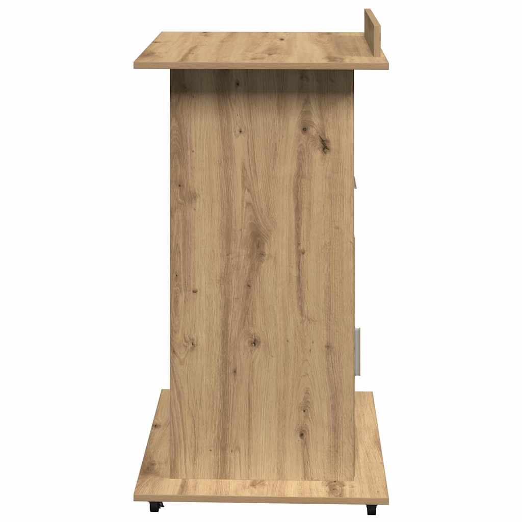 Podium met lade Artisan Eiken 55 x 55 x 107 cm Bewerkt hout is nu te koop bij PeponiXL, paradijselijk wonen!