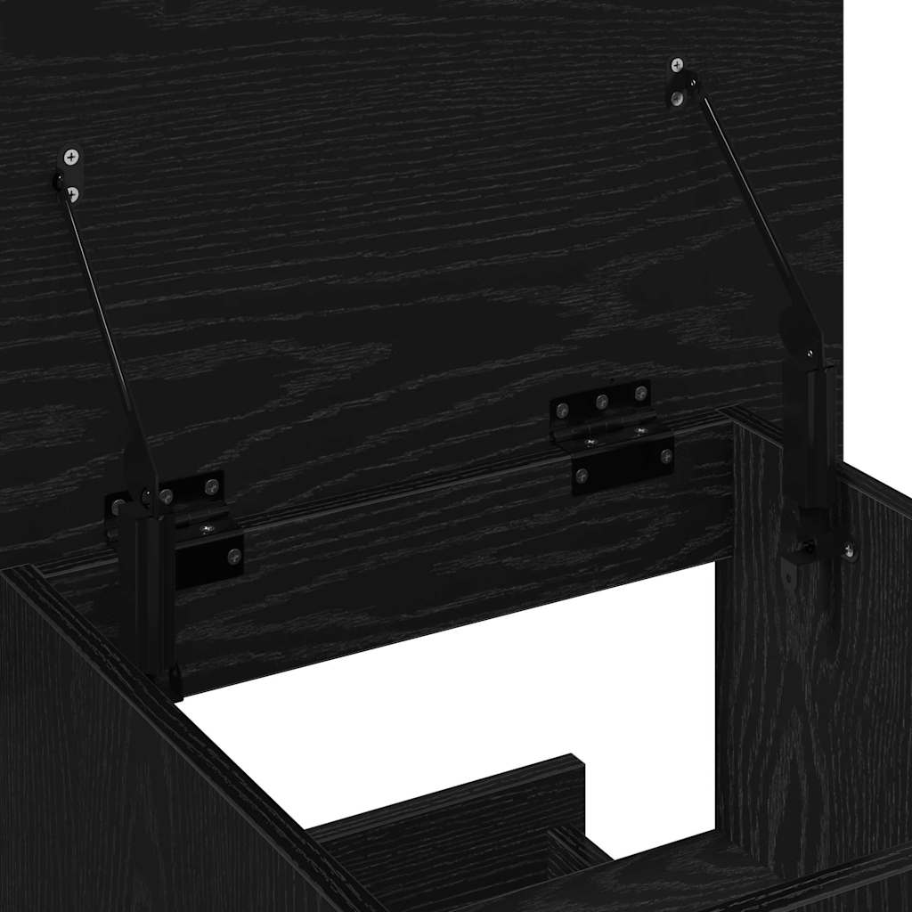 Podium met lade Zwart Eiken 55 x 55 x 107 cm Bewerkt hout is nu te koop bij PeponiXL, paradijselijk wonen!