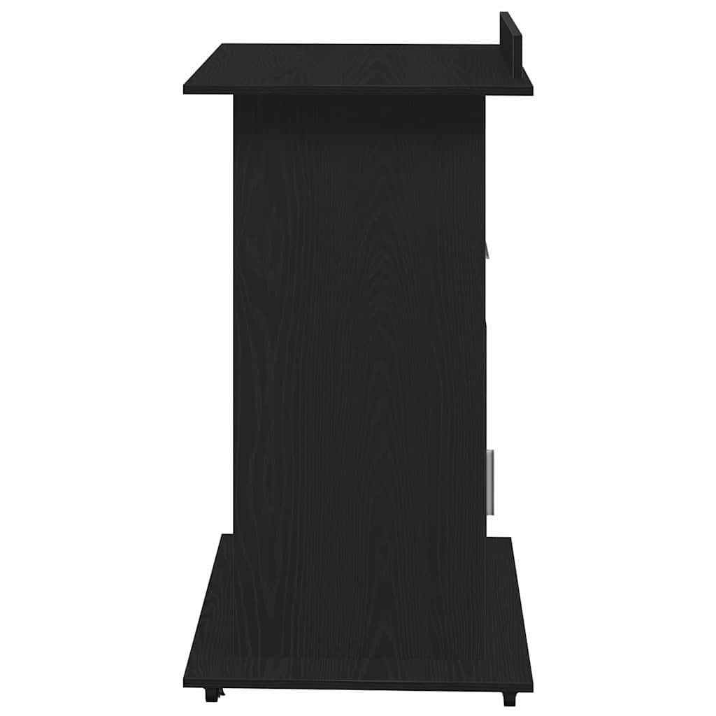 Podium met lade Zwart Eiken 55 x 55 x 107 cm Bewerkt hout is nu te koop bij PeponiXL, paradijselijk wonen!