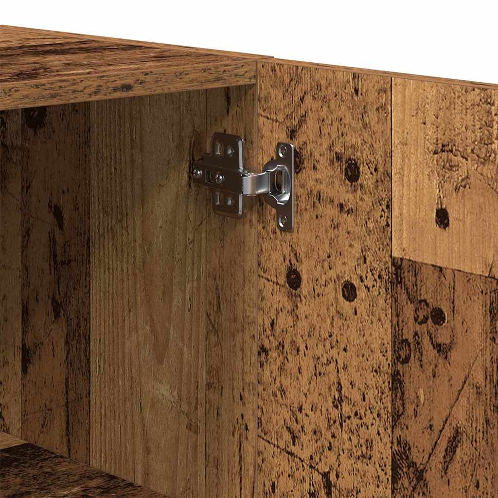 Wandkast Wandgemonteerd Oud Hout 60 x 31,5 x 60 cm Bewerkt hout is nu te koop bij PeponiXL, paradijselijk wonen!