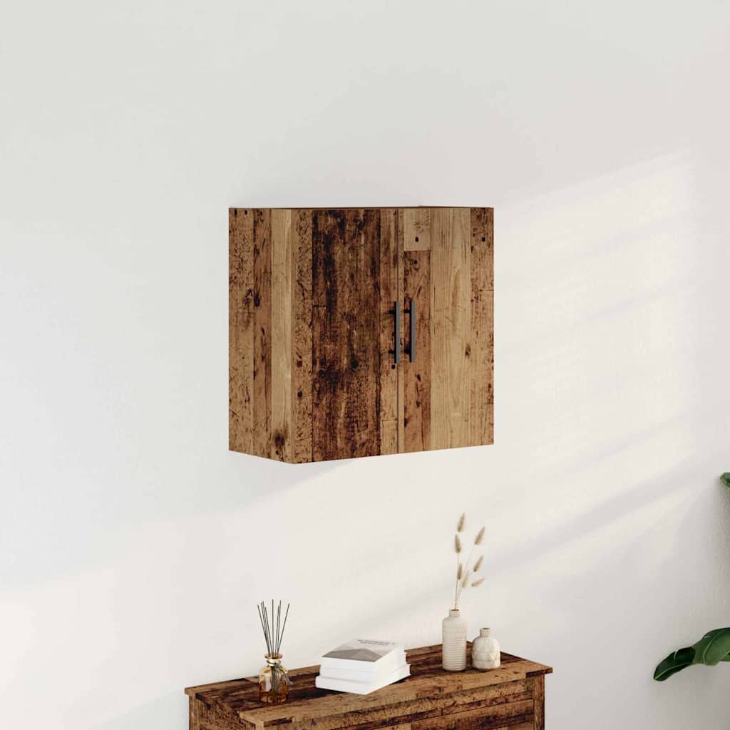 Wandkast Wandgemonteerd Oud Hout 60 x 31,5 x 60 cm Bewerkt hout is nu te koop bij PeponiXL, paradijselijk wonen!