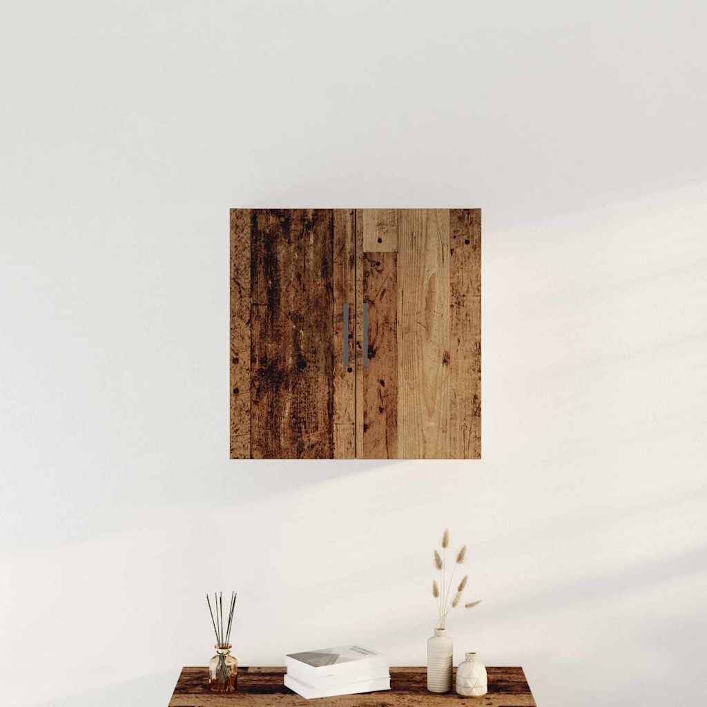 Wandkast Wandgemonteerd Oud Hout 60 x 31,5 x 60 cm Bewerkt hout is nu te koop bij PeponiXL, paradijselijk wonen!