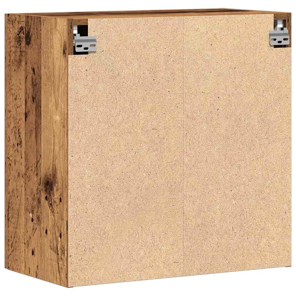 Wandkast Wandgemonteerd Oud Hout 60 x 31,5 x 60 cm Bewerkt hout is nu te koop bij PeponiXL, paradijselijk wonen!