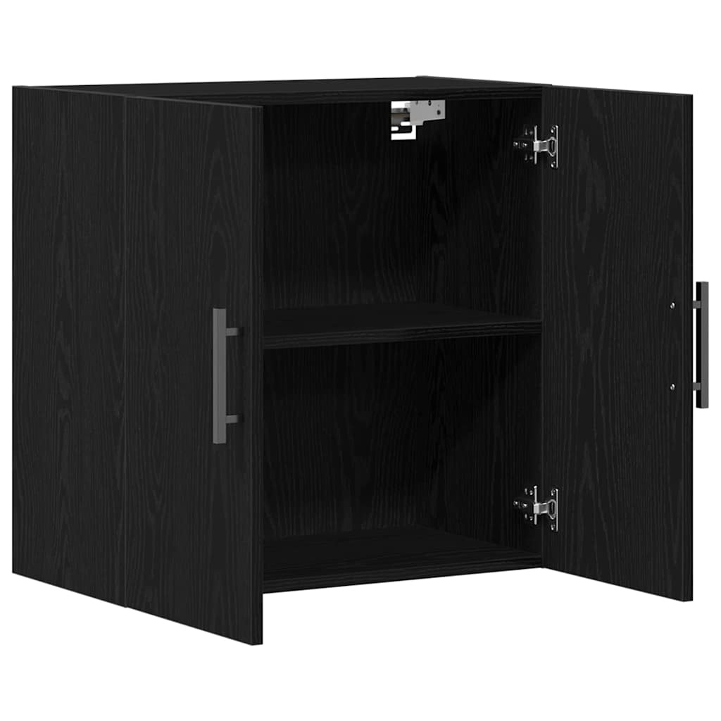 Wandkast Zwart Eiken 60 x 31,5 x 60 cm Bewerkt hout is nu te koop bij PeponiXL, paradijselijk wonen!