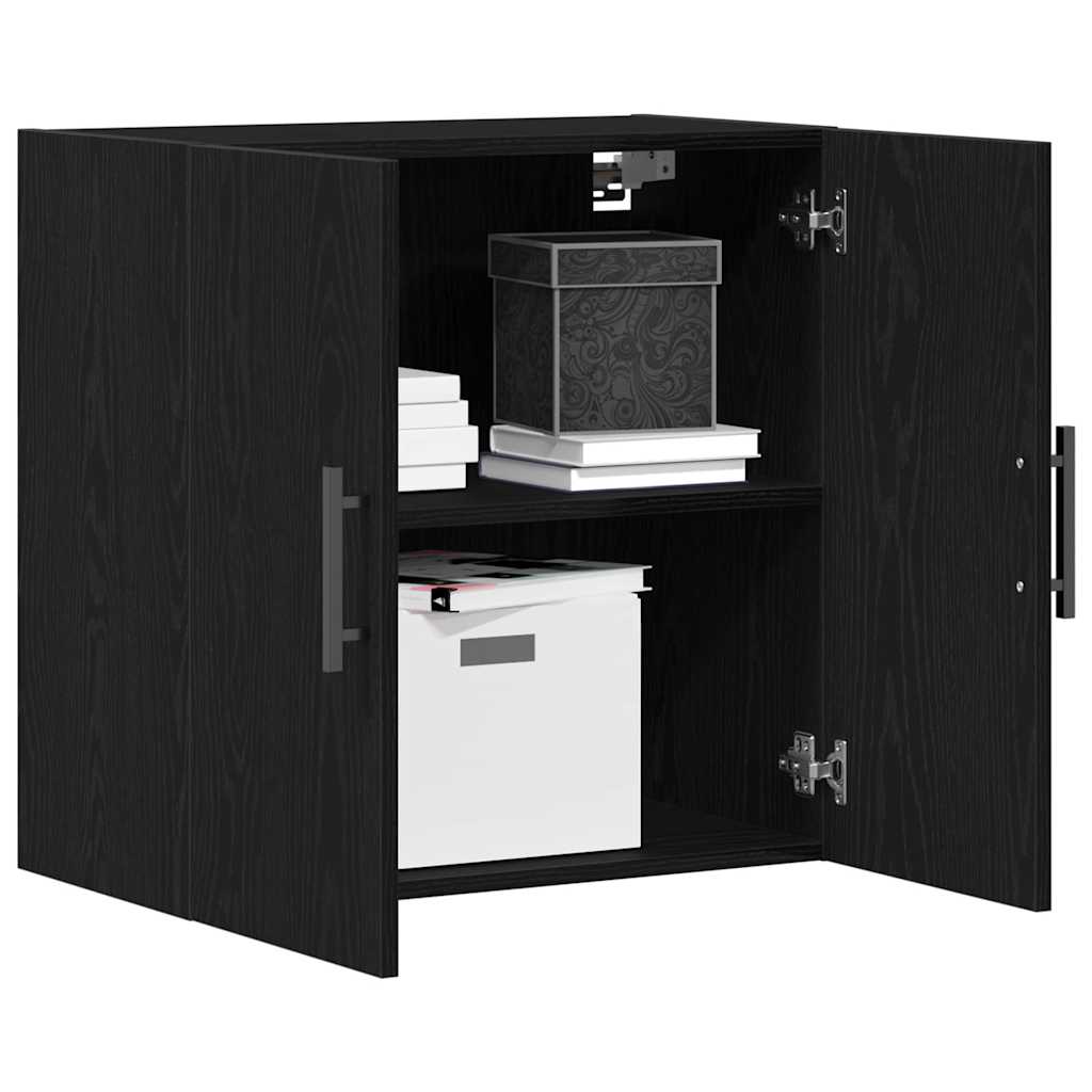 Wandkast Zwart Eiken 60 x 31,5 x 60 cm Bewerkt hout is nu te koop bij PeponiXL, paradijselijk wonen!