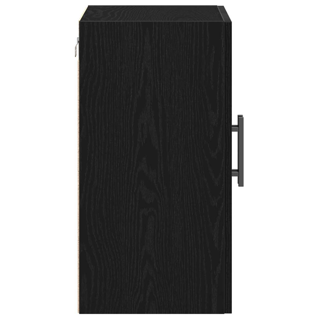 Wandkast Zwart Eiken 60 x 31,5 x 60 cm Bewerkt hout is nu te koop bij PeponiXL, paradijselijk wonen!