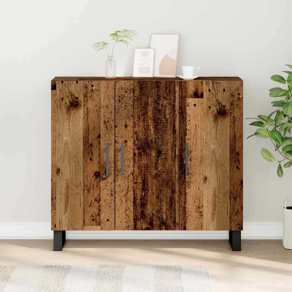 Dressoir Oudhout 90 x 34 x 80 cm Bewerkt hout is nu te koop bij PeponiXL, paradijselijk wonen!
