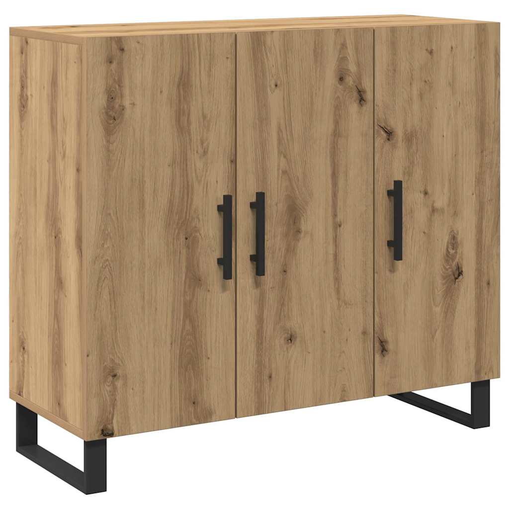Dressoir Artisan Eiken 90 x 34 x 80 cm Bewerkt hout is nu te koop bij PeponiXL, paradijselijk wonen!