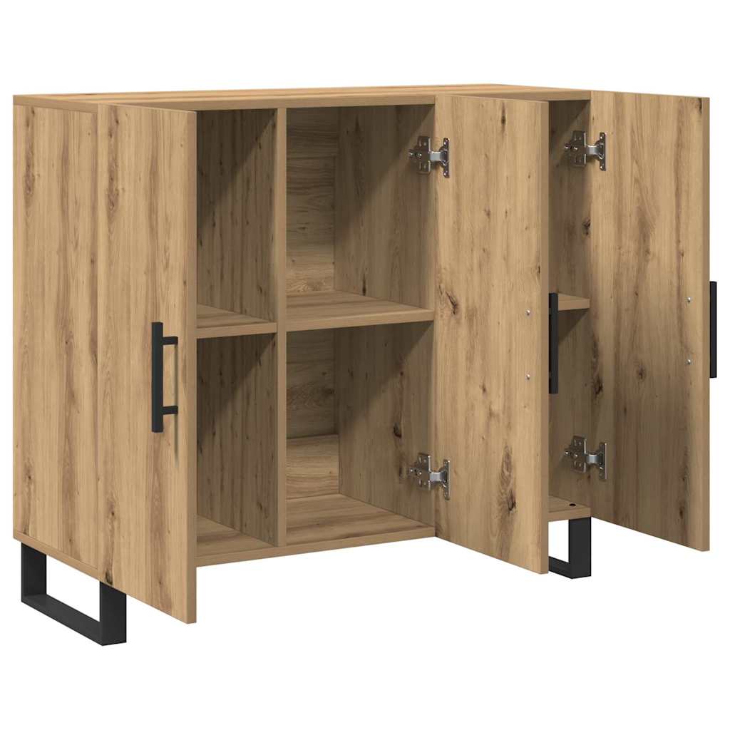 Dressoir Artisan Eiken 90 x 34 x 80 cm Bewerkt hout is nu te koop bij PeponiXL, paradijselijk wonen!