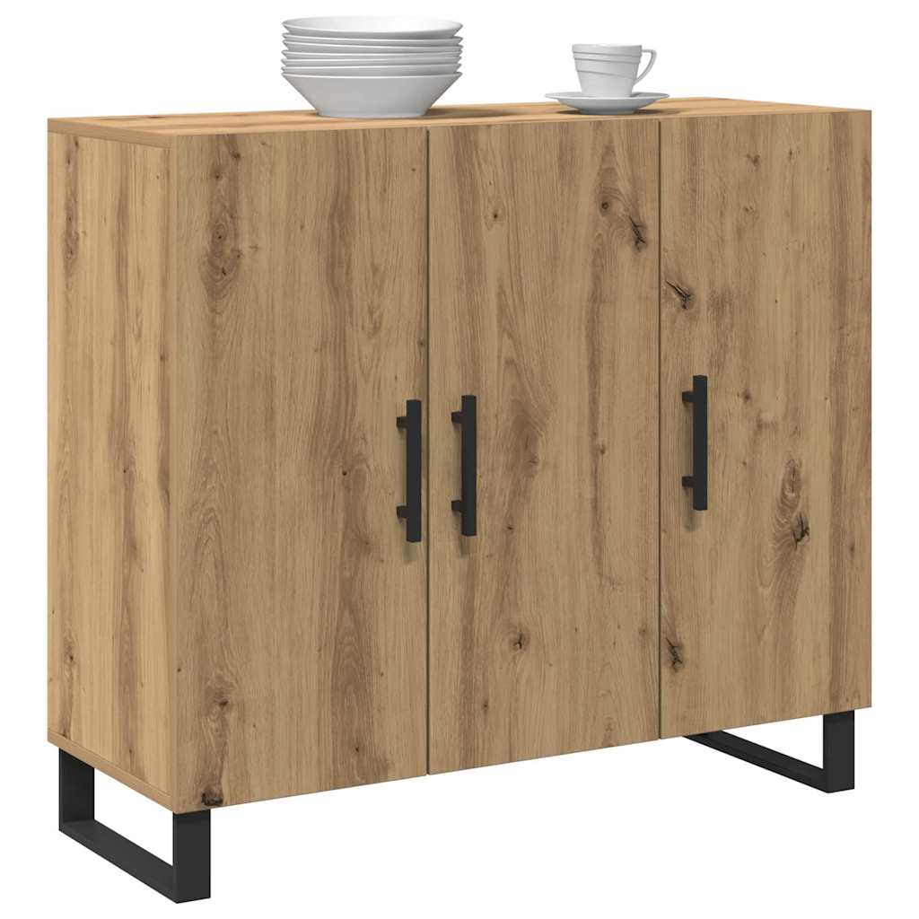 Dressoir Artisan Eiken 90 x 34 x 80 cm Bewerkt hout is nu te koop bij PeponiXL, paradijselijk wonen!