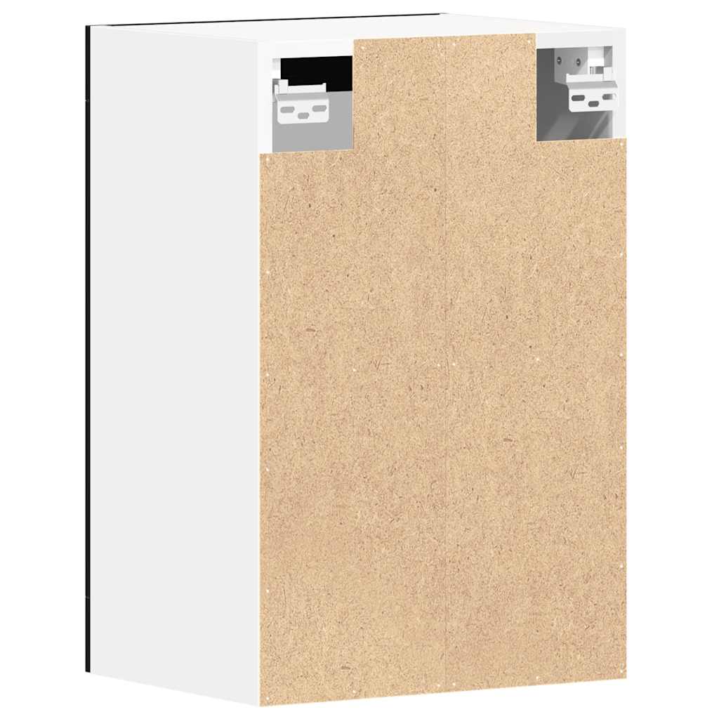 Hangende glazen kast zwart eikenkleurig 40x31x60 cm bewerkt hout is nu te koop bij PeponiXL, paradijselijk wonen!