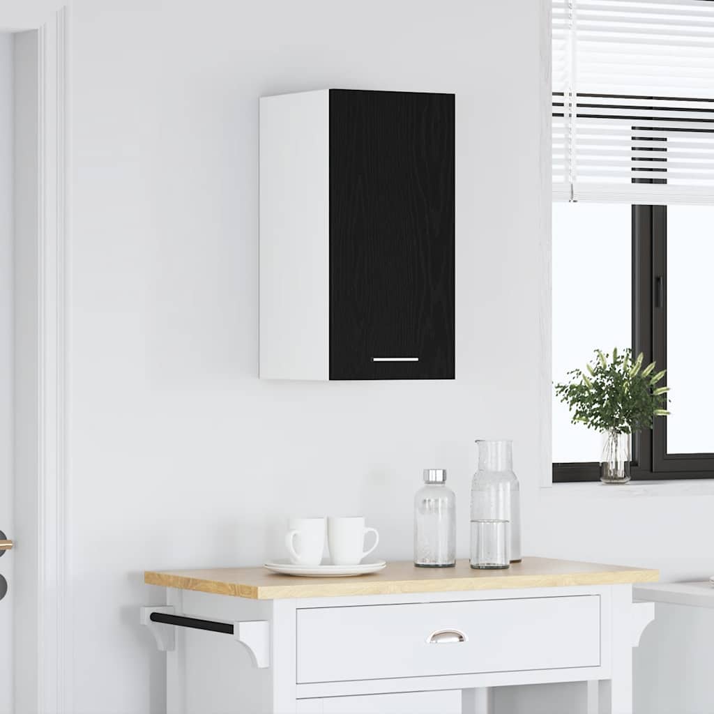 Hangkast zwart eikenkleurig 30x31x60 cm bewerkt hout is nu te koop bij PeponiXL, paradijselijk wonen!