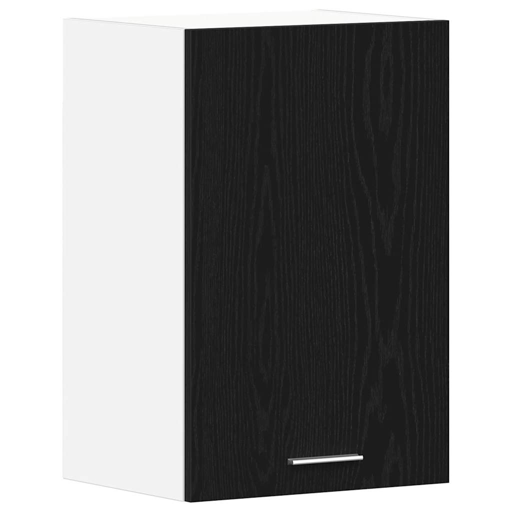 Hangkast zwart eikenkleurig 40x31x60 cm bewerkt hout is nu te koop bij PeponiXL, paradijselijk wonen!