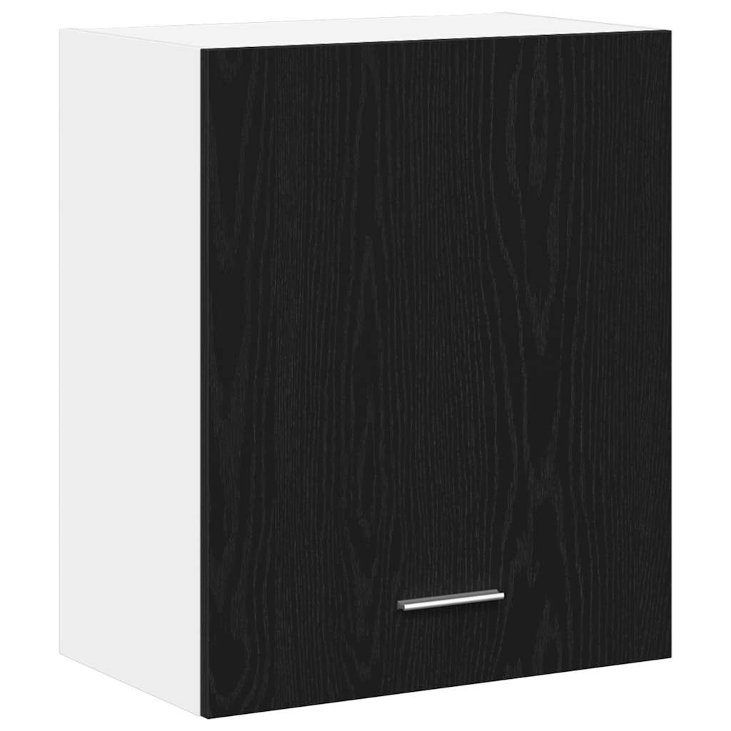 Hangkast met plank Zwart Eiken 50 x 31 x 60 cm Bewerkt hout is nu te koop bij PeponiXL, paradijselijk wonen!
