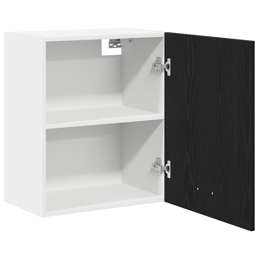 Hangkast met plank Zwart Eiken 50 x 31 x 60 cm Bewerkt hout is nu te koop bij PeponiXL, paradijselijk wonen!