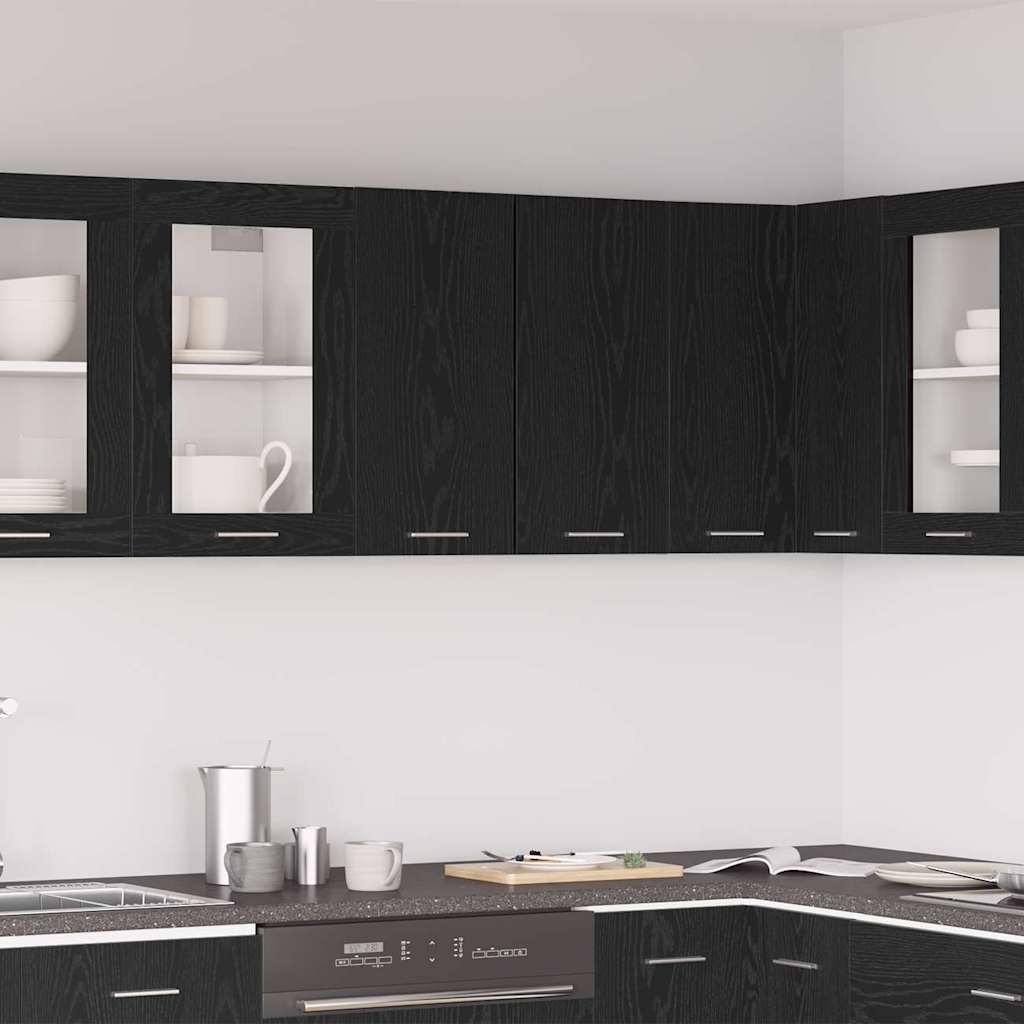 Hangkast Lyon Zwart Eiken 60 x 31 x 60 cm Bewerkt hout is nu te koop bij PeponiXL, paradijselijk wonen!