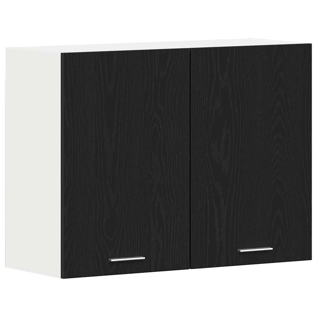 Hangkast Lyon Zwart Eiken 80 x 31 x 60 cm Bewerkt hout is nu te koop bij PeponiXL, paradijselijk wonen!