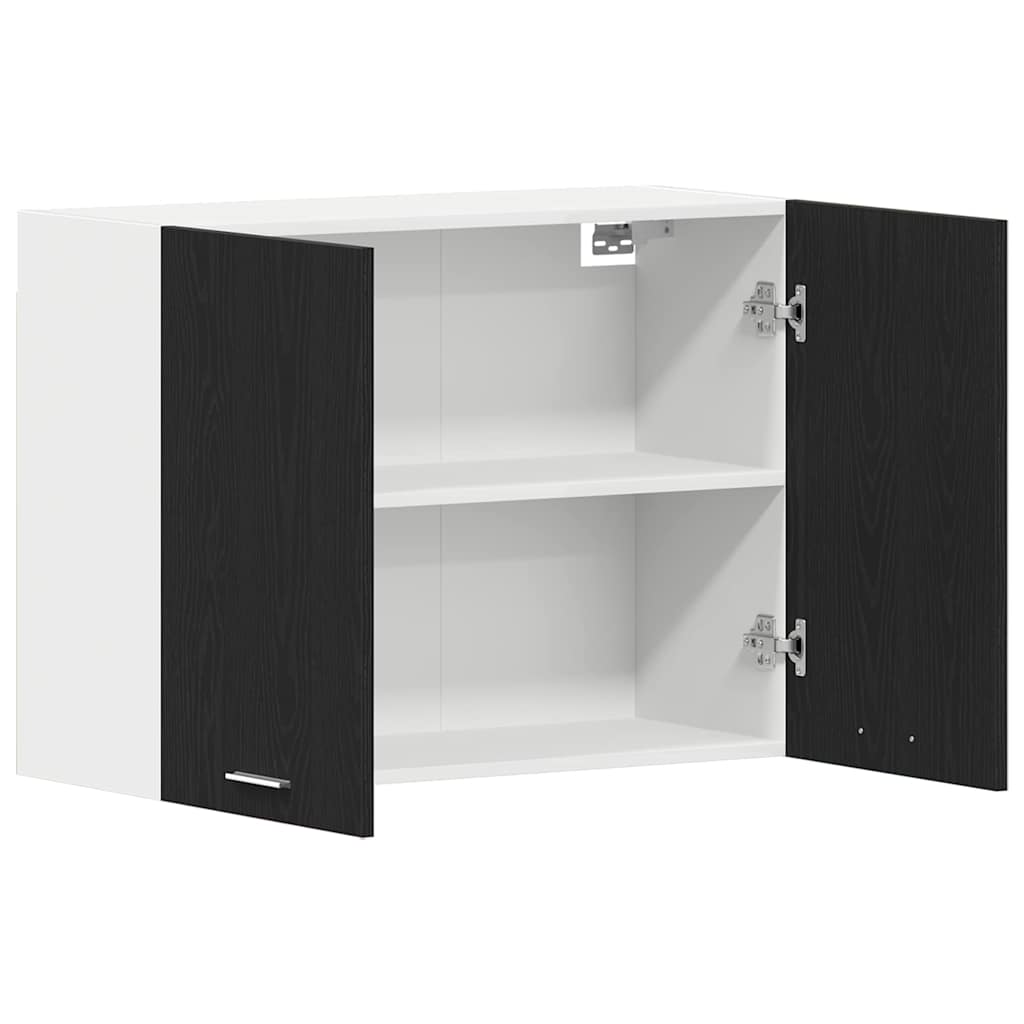Hangkast Lyon Zwart Eiken 80 x 31 x 60 cm Bewerkt hout is nu te koop bij PeponiXL, paradijselijk wonen!