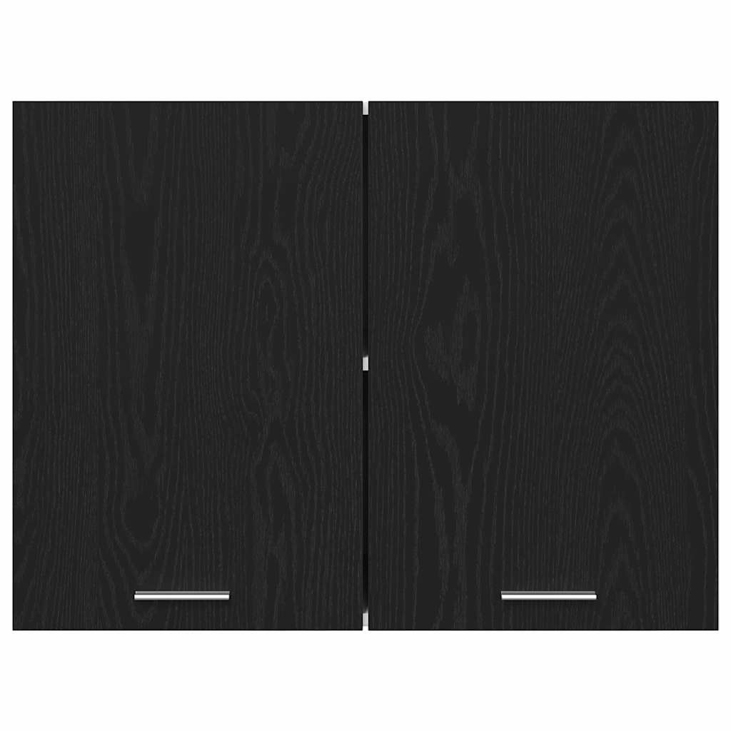 Hangkast Lyon Zwart Eiken 80 x 31 x 60 cm Bewerkt hout is nu te koop bij PeponiXL, paradijselijk wonen!