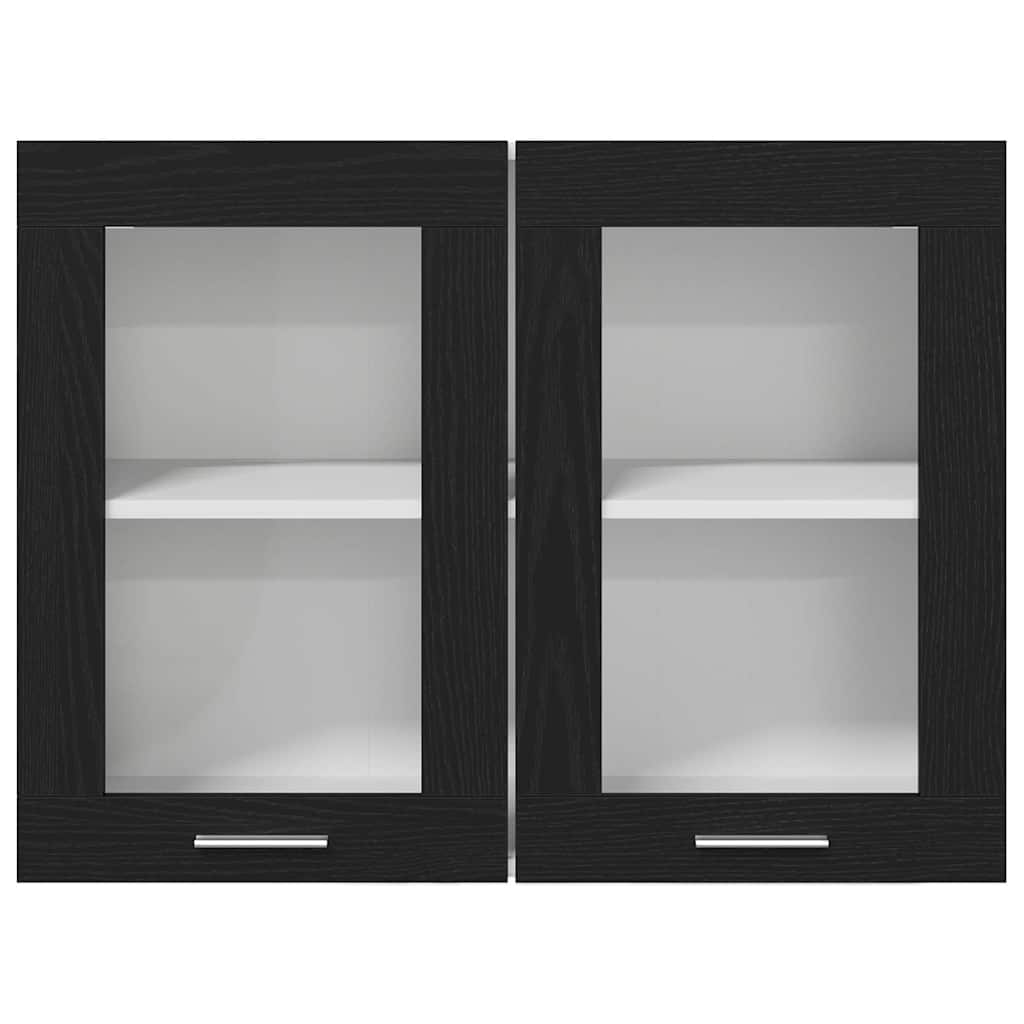 Hangkast Lyon Zwart Eiken 80 x 31 x 60 cm Bewerkt hout is nu te koop bij PeponiXL, paradijselijk wonen!