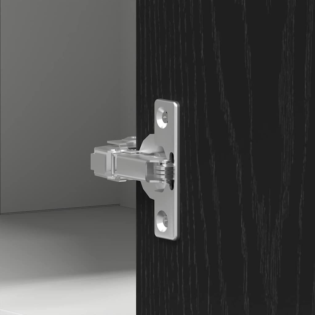 Hangkast Lyon Zwart Eiken 57 x 57 x 60 cm Bewerkt hout is nu te koop bij PeponiXL, paradijselijk wonen!