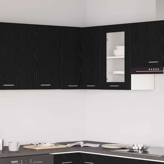 Hangkast Lyon Zwart Eiken 57 x 57 x 60 cm Bewerkt hout is nu te koop bij PeponiXL, paradijselijk wonen!