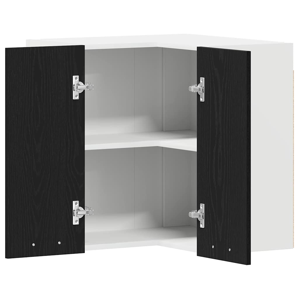 Hangkast Lyon Zwart Eiken 57 x 57 x 60 cm Bewerkt hout is nu te koop bij PeponiXL, paradijselijk wonen!