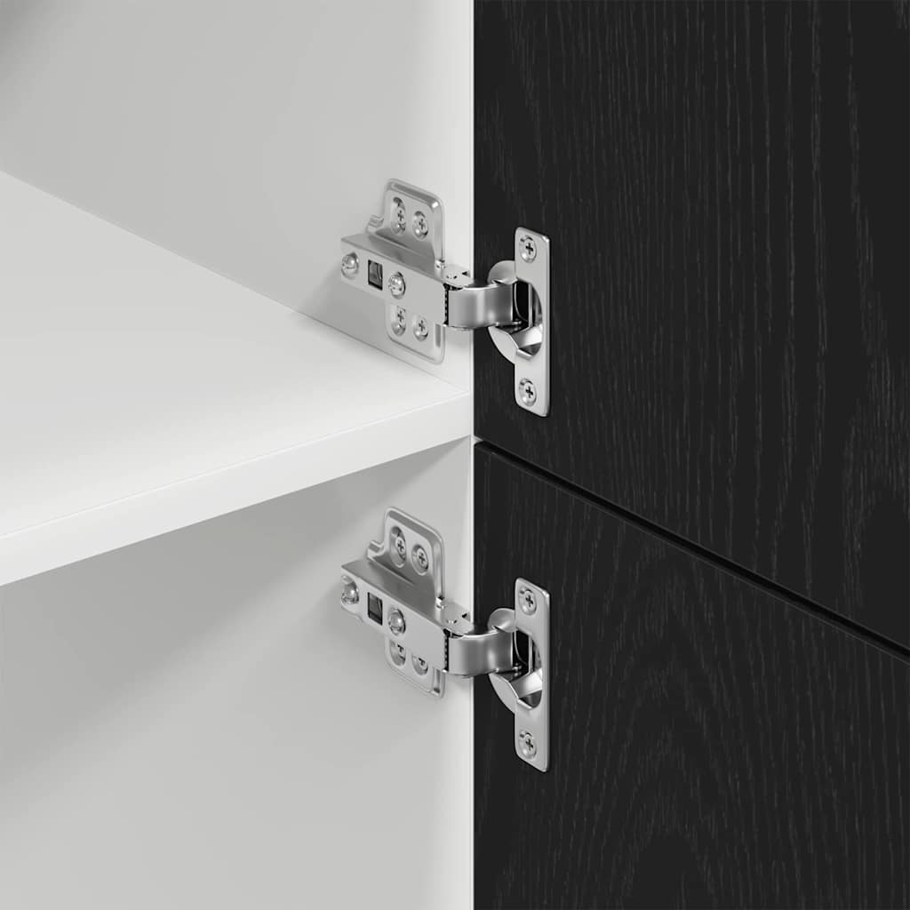 Hangkast Lyon Zwart Eiken 60 x 31 x 207 cm Bewerkt hout is nu te koop bij PeponiXL, paradijselijk wonen!