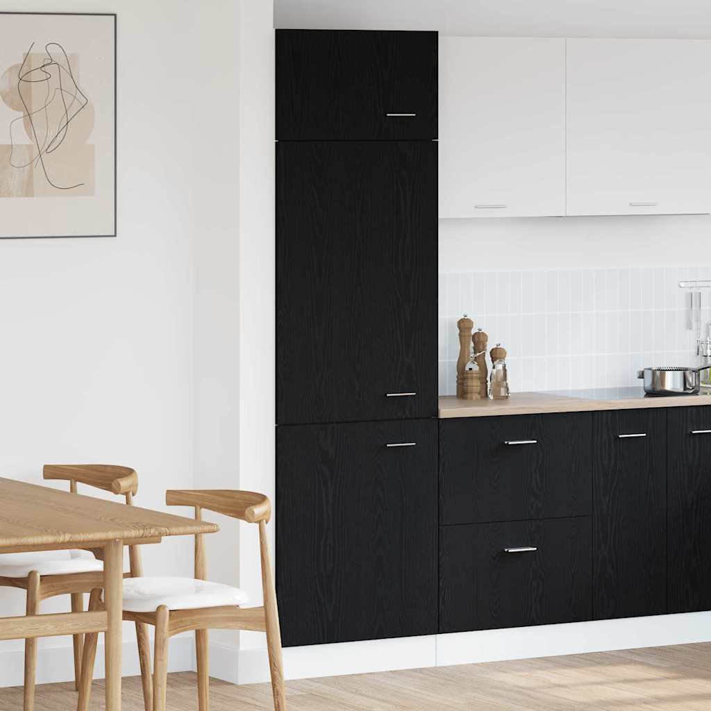Hangkast Lyon Zwart Eiken 60 x 31 x 207 cm Bewerkt hout is nu te koop bij PeponiXL, paradijselijk wonen!