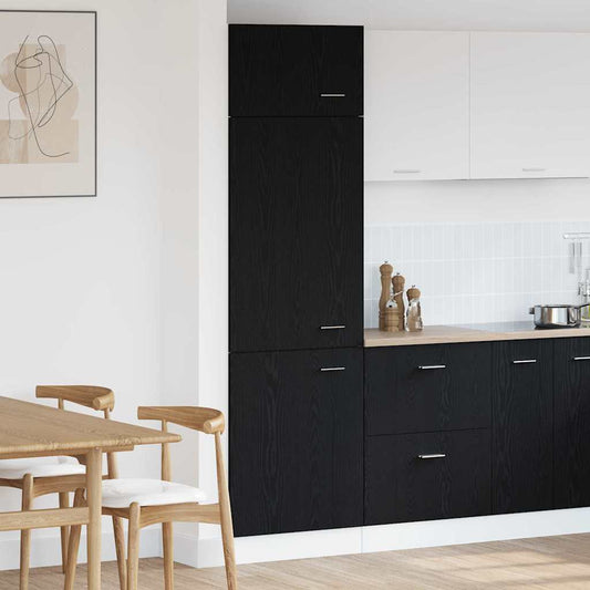 Hangkast Lyon Zwart Eiken 60 x 31 x 207 cm Bewerkt hout is nu te koop bij PeponiXL, paradijselijk wonen!