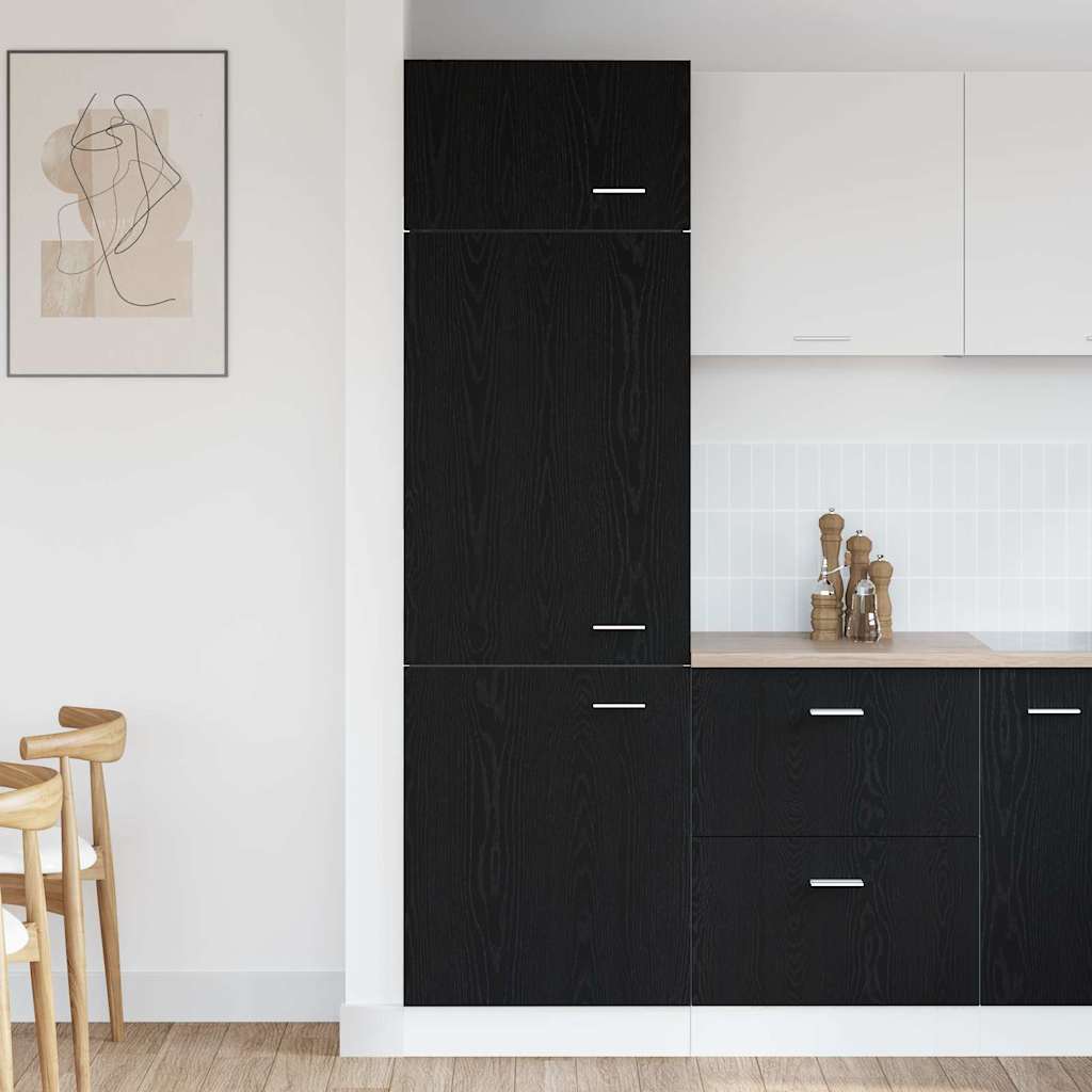 Hangkast Lyon Zwart Eiken 60 x 31 x 207 cm Bewerkt hout is nu te koop bij PeponiXL, paradijselijk wonen!