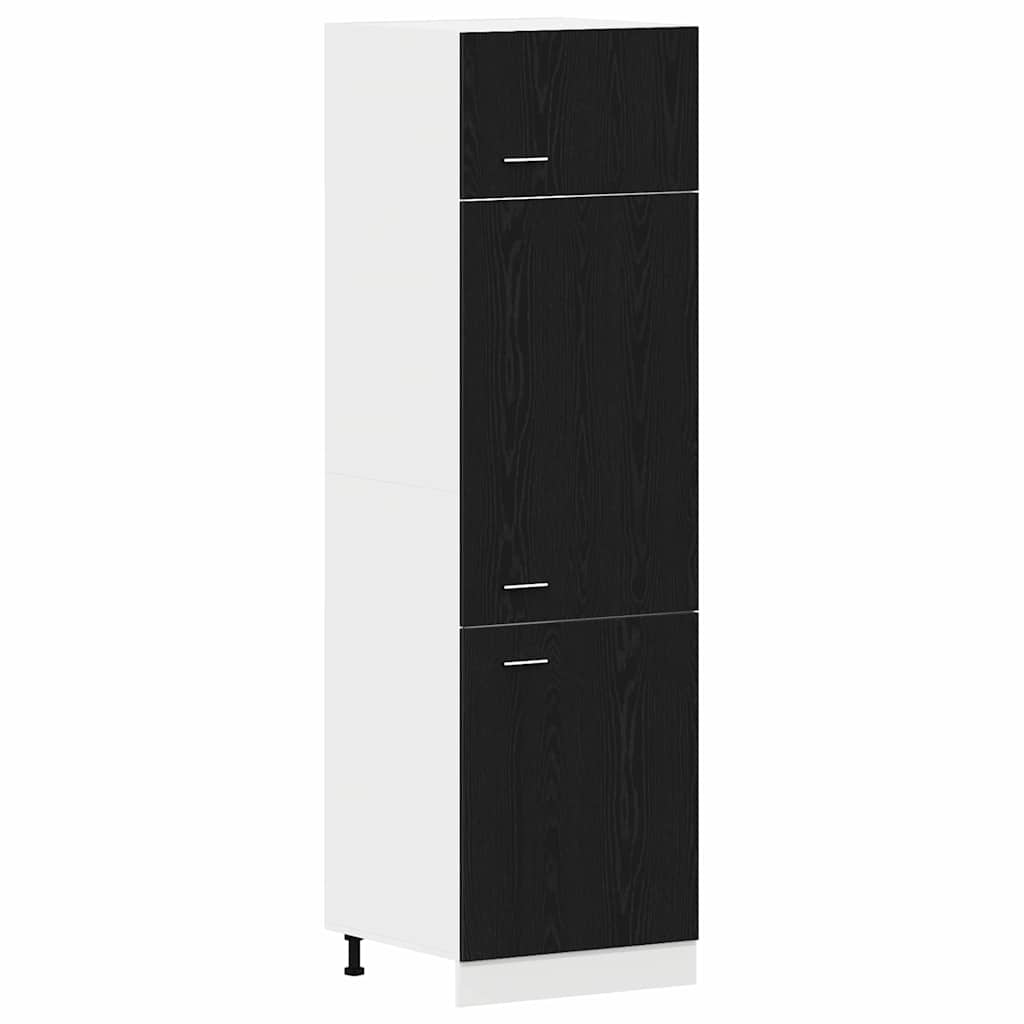 Hangkast Lyon Zwart Eiken 60 x 31 x 207 cm Bewerkt hout is nu te koop bij PeponiXL, paradijselijk wonen!