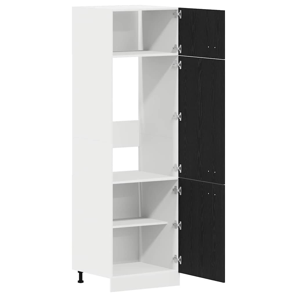 Hangkast Lyon Zwart Eiken 60 x 31 x 207 cm Bewerkt hout is nu te koop bij PeponiXL, paradijselijk wonen!