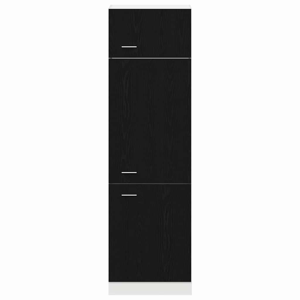 Hangkast Lyon Zwart Eiken 60 x 31 x 207 cm Bewerkt hout is nu te koop bij PeponiXL, paradijselijk wonen!