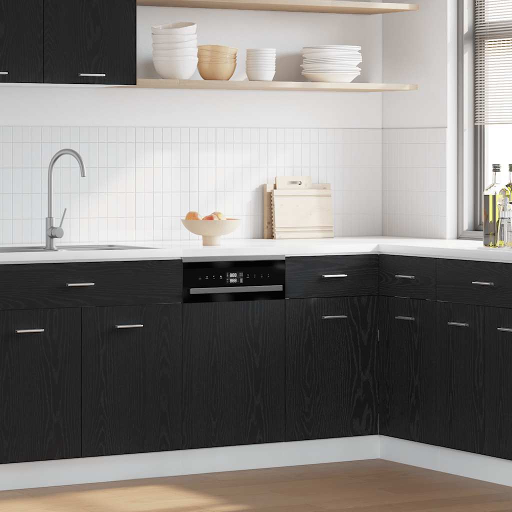 Vaatwasserpaneel Lyon 45x1,5x67 cm bewerkt hout zwart eiken is nu te koop bij PeponiXL, paradijselijk wonen!