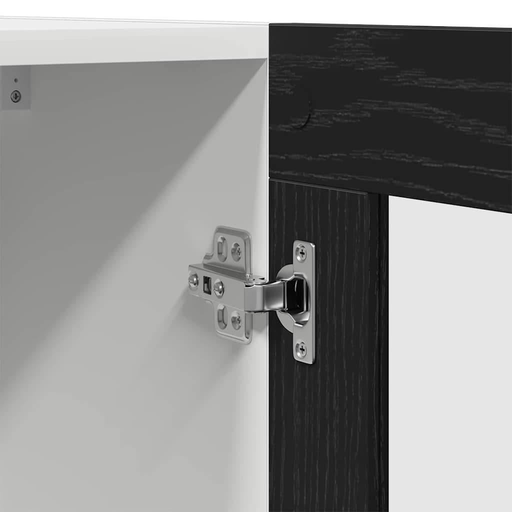 Hangkast met plank Zwart Eiken 60 x 31 x 60 cm Bewerkt hout is nu te koop bij PeponiXL, paradijselijk wonen!