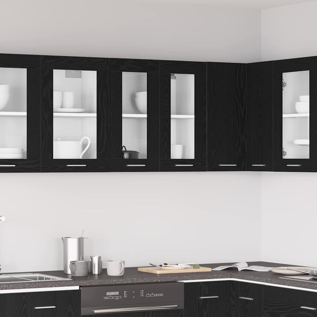 Hangkast met plank Zwart Eiken 60 x 31 x 60 cm Bewerkt hout is nu te koop bij PeponiXL, paradijselijk wonen!