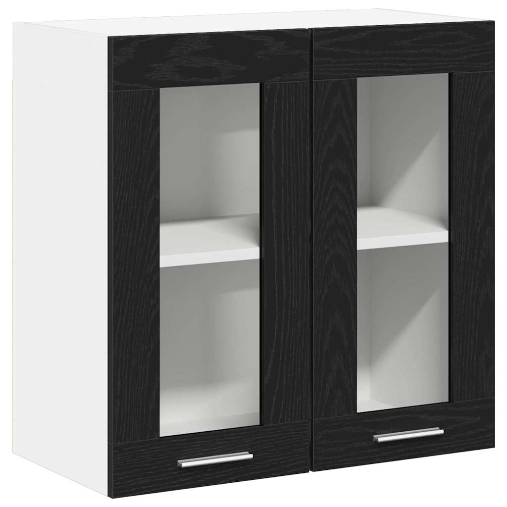 Hangkast met plank Zwart Eiken 60 x 31 x 60 cm Bewerkt hout is nu te koop bij PeponiXL, paradijselijk wonen!