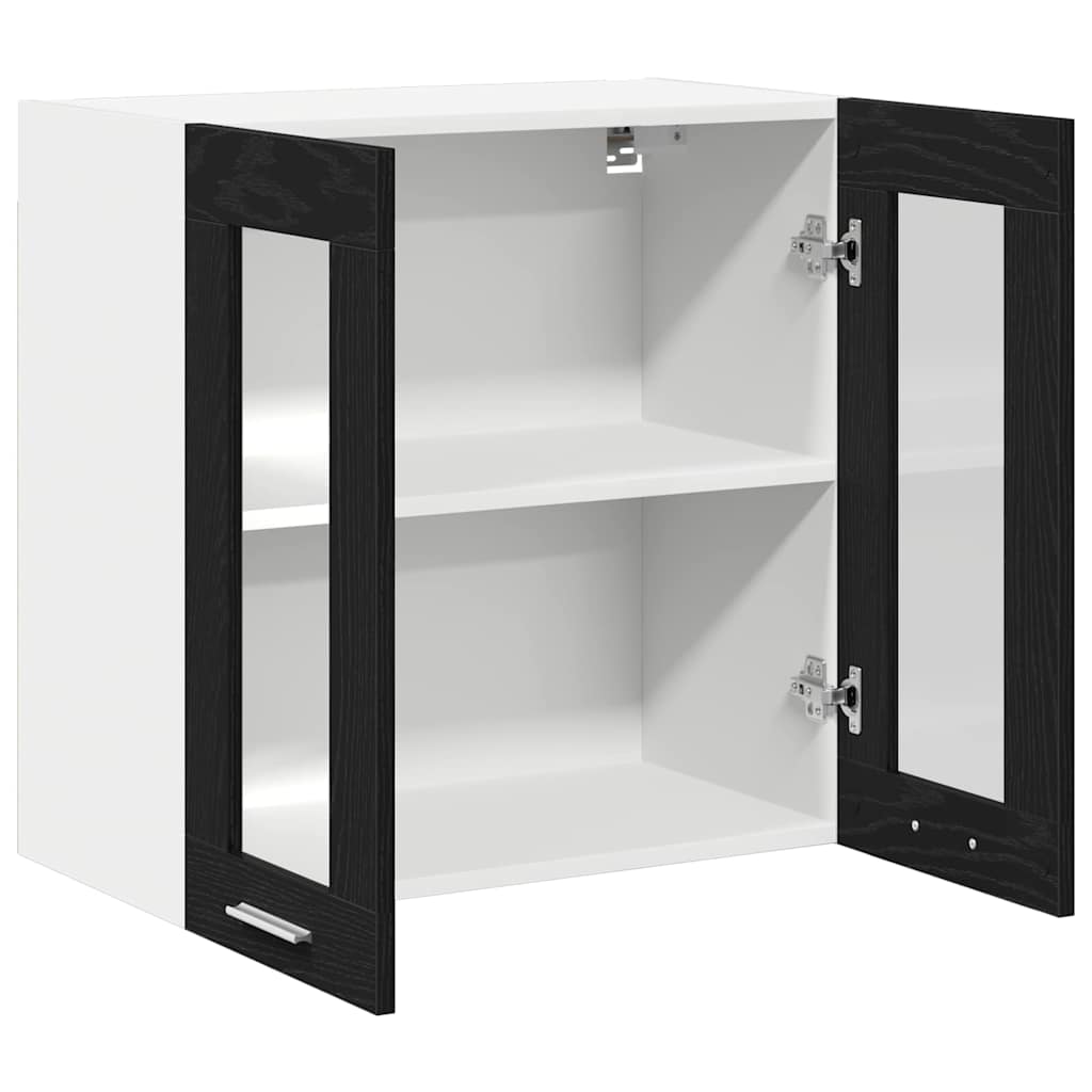 Hangkast met plank Zwart Eiken 60 x 31 x 60 cm Bewerkt hout is nu te koop bij PeponiXL, paradijselijk wonen!