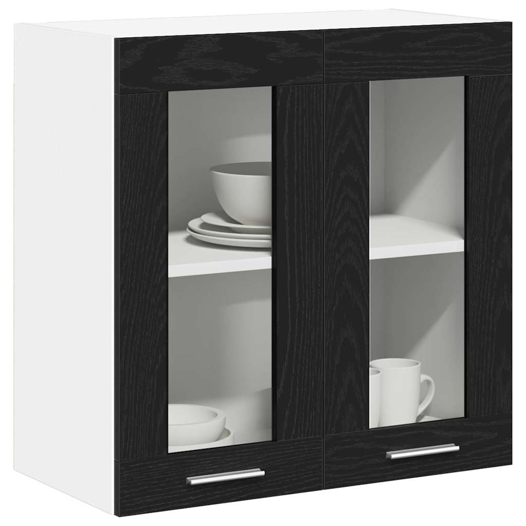 Hangkast met plank Zwart Eiken 60 x 31 x 60 cm Bewerkt hout is nu te koop bij PeponiXL, paradijselijk wonen!